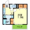 フルール岡本 1Kの間取り