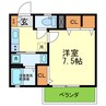 フルール岡本 1Kの間取り