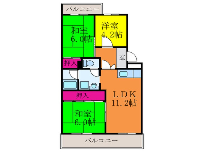 間取図 レジデンス吉川３号棟