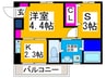 ドルチェ堺初芝 1SKの間取り