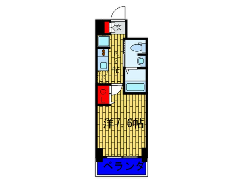 間取図 エスリ－ド森ノ宮駅前（３０３）