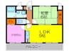 メゾンコトブキ新森 2LDKの間取り