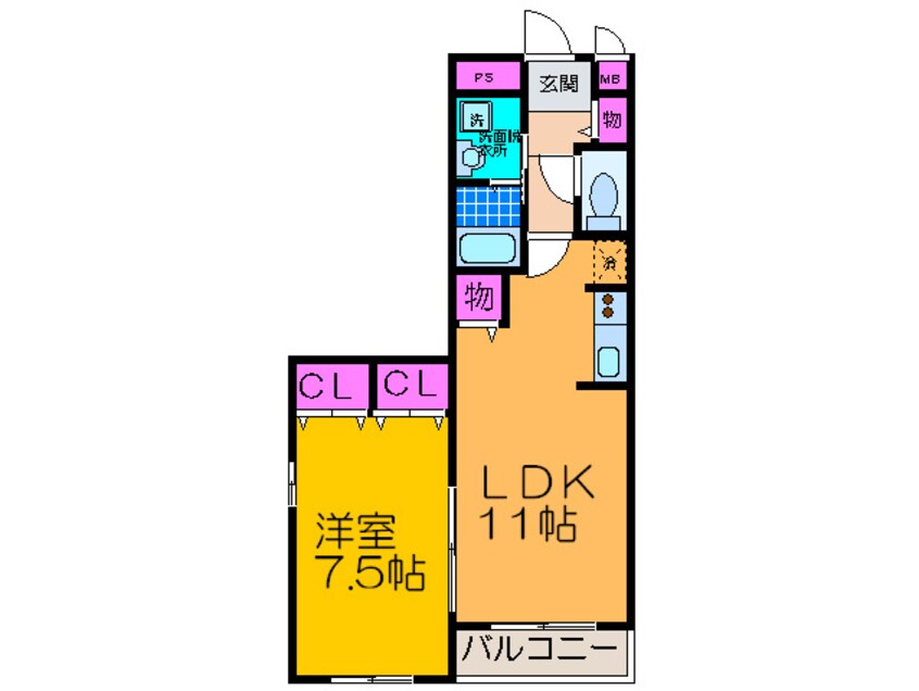 間取図 モンタ－ニュ・シャン