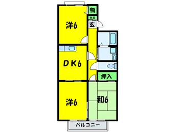 間取図 フレンディ北花田