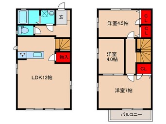 間取図 箕面6丁目戸建（東）