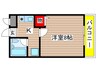 西小路ハイツ 1Kの間取り