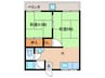 西小路ハイツ 2Kの間取り
