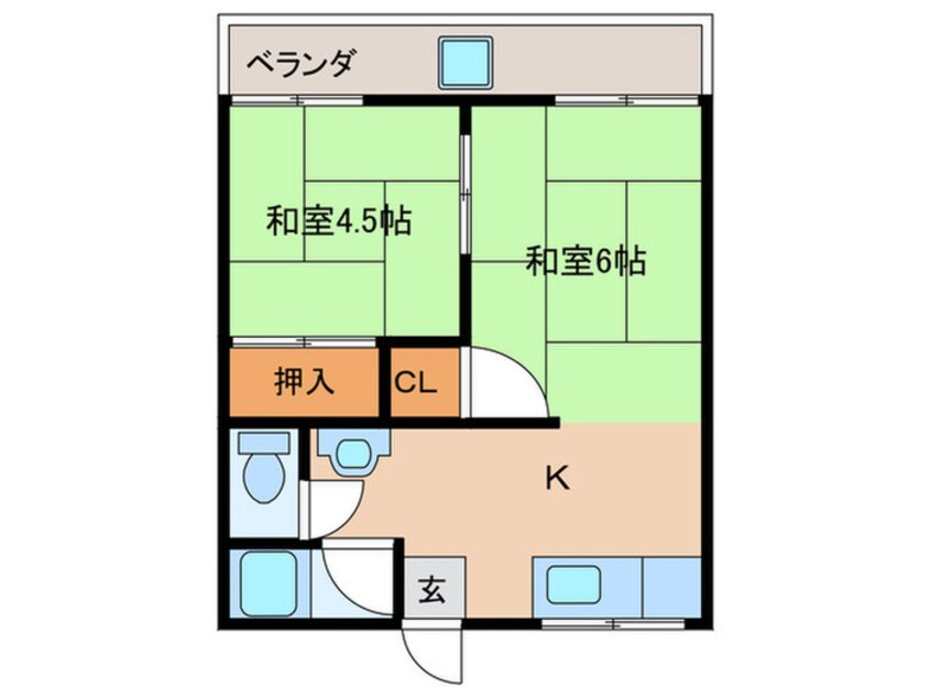 間取図 西小路ハイツ