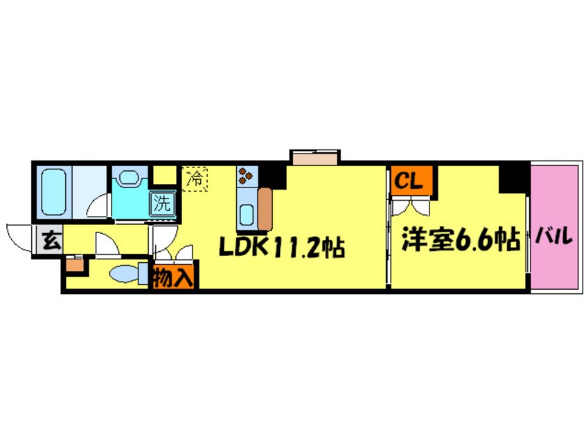 間取図 ベラジオ四条烏丸Ⅲ（４０４）