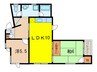 バウア－ハウス 2LDKの間取り