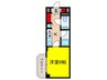 PISO ﾋﾟｿ 1Kの間取り