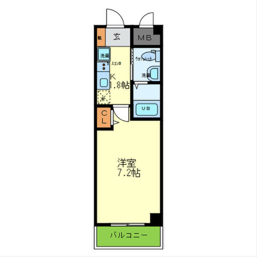 間取図 ｱｳﾞｪﾆｰﾙ瓜破