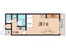 モンプレイン 1Kの間取り