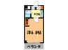 リバティ東大路 1Kの間取り