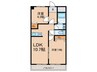 サンメゾンⅢ 2LDKの間取り
