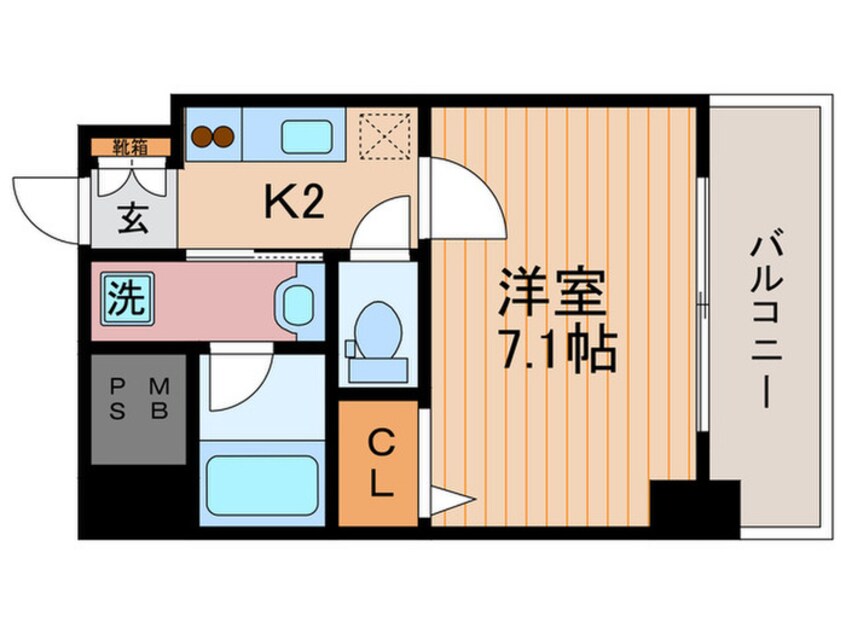 間取図 アスヴェル京都御所前（４０２）