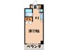 プレシ－ド　ノモト 1Kの間取り