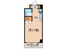 プレシ－ド　ノモト 1Kの間取り