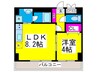 LUVIAS堺 1LDKの間取り