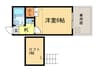 ドム－ル桂 1Kの間取り