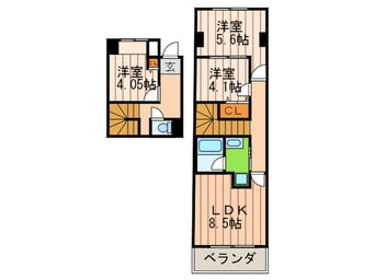 間取図 レオン光善寺Ⅱ