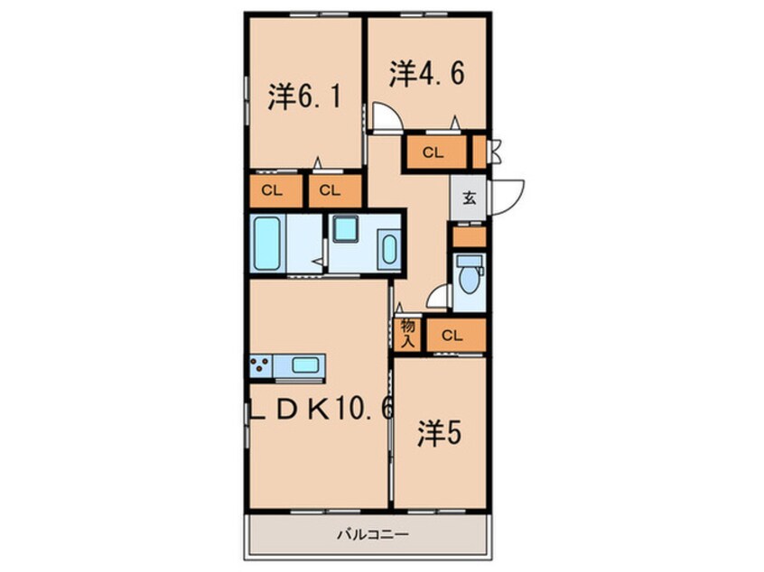 間取図 メゾン　ド　ラピスラジュリ