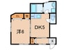 斎藤ハウス 1DKの間取り