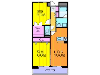 間取図 ディアコ－ト忍ヶ丘