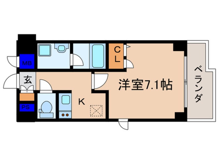 間取図 アスヴェル京都御所前（５０５）