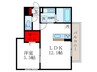 アグレイド北桜塚 1LDKの間取り