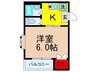 セシ－ル緑地 1Kの間取り