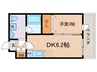 THEGARNETSUITE RESIDENCE西院Ⅱ 1DKの間取り