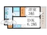 THEGARNETSUITE RESIDENCE西院Ⅱ 1DKの間取り
