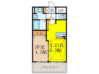 間取図 プレサンス新大阪ザ・シティ