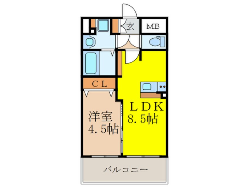 間取図 プレサンス新大阪ザ・シティ