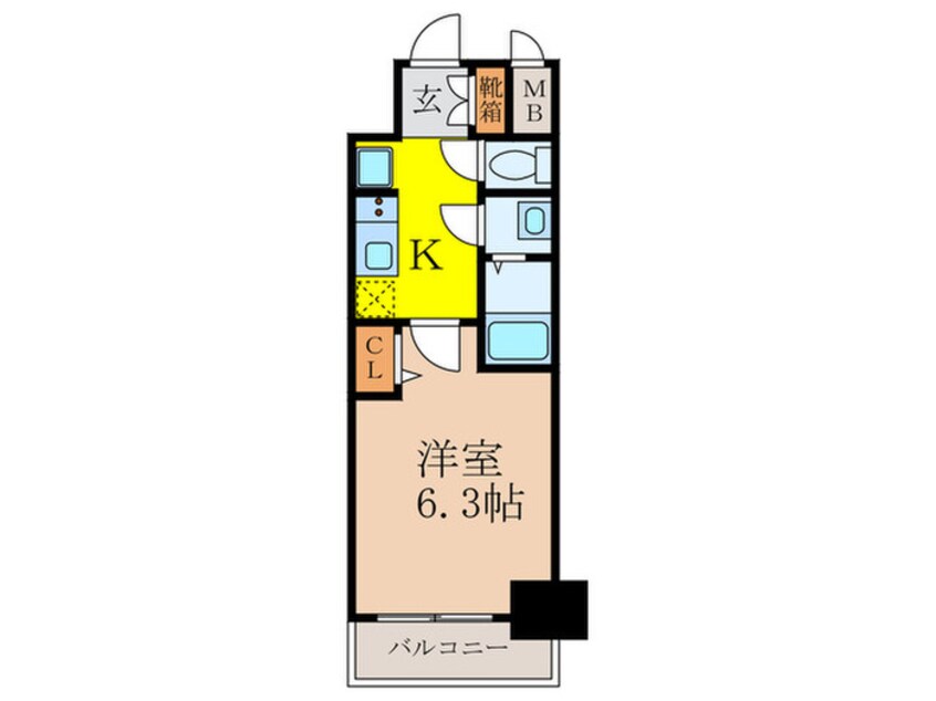 間取図 ﾌﾟﾚｻﾝｽ新大阪ｲｵﾘｱ(306)