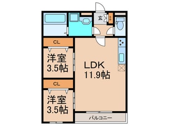 間取図 Villa　41　YAMATE　SUITA