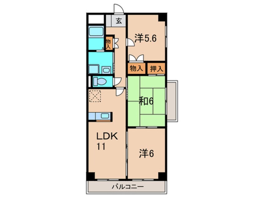 間取図 ドエル北伊丹