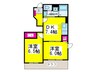 フロレスタ 2DKの間取り