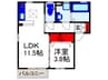 セレッソＢ棟 1LDKの間取り