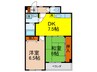 アセオマンション 2DKの間取り