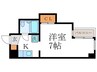 ドムス出町 1Kの間取り
