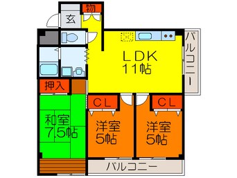 間取図 セルバ山本Ⅱ