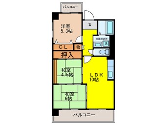 間取図 ツバイト東住吉