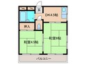 ﾊｷﾞﾀﾏﾝｼｮﾝの間取図