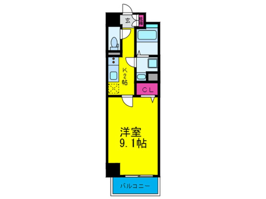 間取図 シャルム天王寺