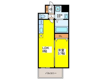 間取図 アプリーレ阿波座南