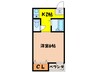 シャトレ小阪 1Kの間取り