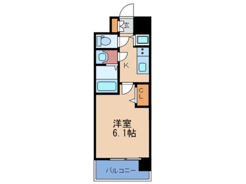 間取図 プレサンス南森町駅前(302)