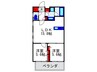 ウエルスクエア豊中北桜塚 2LDKの間取り